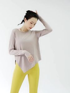 【REALY】Baju Olahraga Wanita Atau Atasan Olahraga Wanita Lengan Panjang Bernapas Longgar Panjang Lari Kebugaran Blus Long Sleeve T-Shirt