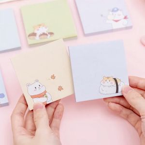Cute Creative Hamster Cartoon/Note Book/Student Portable Posted-it N Times Sticky Message Stickers