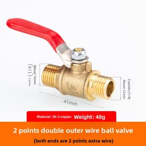 danxilu | Brass Thickening Red Handle Water Oil Ball Valve Switch