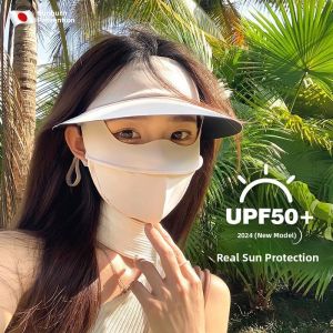 MONLEYTA | Japanese Full Face Sunscreen Mask Womens UV Protection Ice Silk Breathable 2024 New Summer Face Basque Face Cover 3D