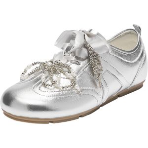 Agsdon | Selected Autumn Silver Womens Ballet Flats