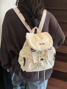 Túi Đeo Vai Vải Dung Tích Lớn Phong Cách Đại Học Có Dây Rút Túi Đeo Vai Du Lịch Thường Ngày Cho Thanh Thiếu Niên Túi Đeo Vai Vải