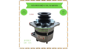 Máy phát dinamo HOWO ben JFZ255-24 28V-55A-1500W puly 8 rãnh 2 tai lệch 154