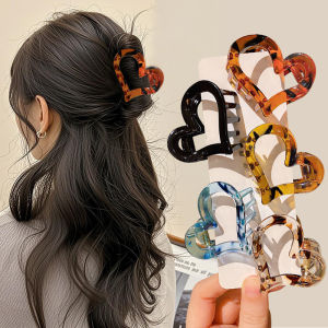 5-Pack Heart Claw Clips – Multi-Color Stylish Hair Grips for All Occasions-Unique Design for Everyday Style