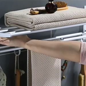 PAKET HEMAT Rak Dinding Toilet + Rak Handuk kamar Mandi Alumunium Anti Karat