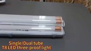 Aluminum Plastic T8 Tube Tri-Proof Lamp 9W/18W 20000Hrs Long Life IP65 for Factory Workshop Lighting