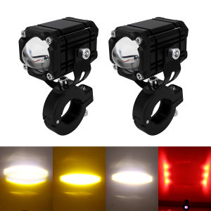 1/2 Chiếc Đèn LED Xe Máy Đèn Laser Trước Sương Mù Ngoài Đường ADV GS Xe Tải UTV Phụ Trợ Đèn Lái 12V 24V