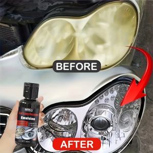 Automotive Headlight Restoration Kit - Scratch Remover Oxidation Cleaner & Polish PasteEasy Application for Clear Headlamp