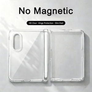 HANNUO | For Samsung Galaxy Z Fold 8 Cases For MagSafe Magnetic Clear Case for Z Fold8 Hinge Protection Transparent Cover Shockproof Case