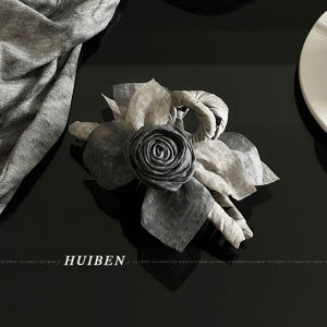 Handmade Rose Rabbit Hair Claw Clip Womens New Style Hair Accessories Large Size Shark Clamp Fresh out Korean Style Hair Grips