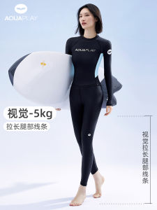 AquaPlay Full Body Long Sleeve Swimming Suit Womens Swimwear Sun Protection Snorkeling Suit Female Diving Costume