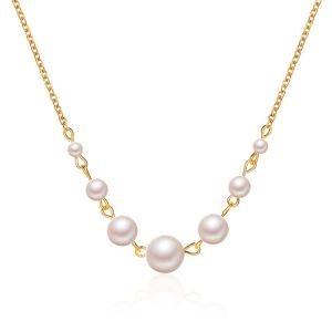 Womens Neck Chain Kpop Pearl Choker Necklace Gold Color Chocker Jewelry Pendant Necklaces Collar for Girl