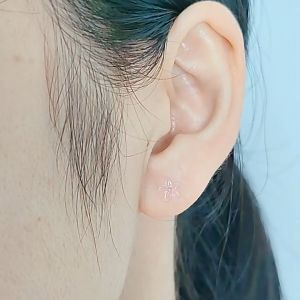 Invisible Resin Clear Ear Pins Hypoallergenic Stud Earring Post With Earrings Back Ear Studs Set (Box)