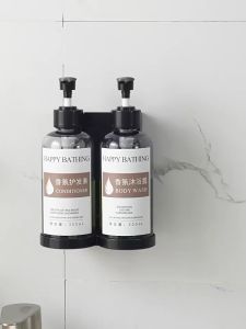 Amber Reusable Hotel Shampoo and Conditioner Dispenser Wall Mounted Anti-theft Soap Dispenser