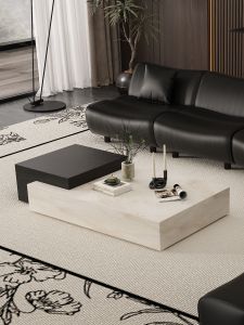 HSMJ | Minimalist Design Home Marble Pattern Rectangular Tea Table