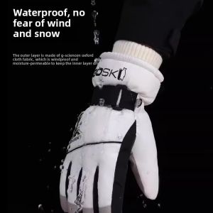 MONLEYTA | Warm Fleece Lined Touchscreen Gloves Waterproof Windproof for Skiing -40 Degree Celsius Men Women Winter Gloves Thick Cotton