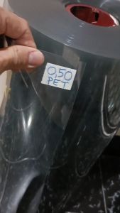 Plastik Mika Kaku Rigid PET Clear Bening Tebal 050 050 0.50 mm Lebar 70 cm Mika Hantaran Seserahan Sourvenir Meteran