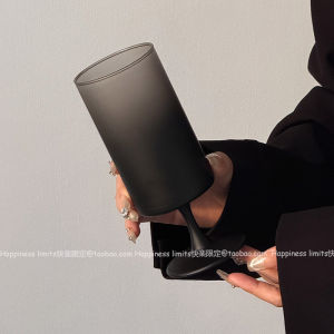 Vintage Style Glass Cup Straight Tube Home High Aesthetic Water Cup Luxury Coffee Juice Drink Wine Glass Creative Gradient Color