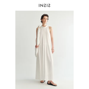 INSIS FEMME | Resort Wear French Style Light Mint Green Off-Shoulder Flared Halter Long Dress