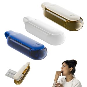 2 in 1 Portable Easy Pill Extractor And Layered Organizer Weekly Pill Organizer Small portable Dustproof Container Storage Box