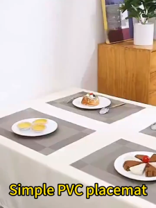 1pcs European PVC Table Protector - Waterproof Oil-Proof Washable Heat-Resistant Non-Slip Dining Mat