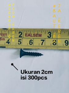 sekrup gypsum 2cm isi 300pcs