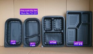 COMBO 50 HỘP NHỰA ĐẾ ĐEN ĐỰNG THỰC PHẨM + NẮP - HT12 HT17 HT203 HT88 HT25. Storage Lunch Boxestakeout food containers Food Storage Bento For restaurants family dinner picnic