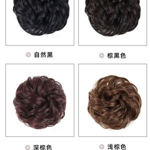 Băng Đô Tóc Giả Phồng Cho Bé Gái Phụ Kiện Tóc Tròn Thoải Mái Màu Đen Dễ Thương Nên Mua Phụ Kiện Tóc Phong Cách Hàn Quốc