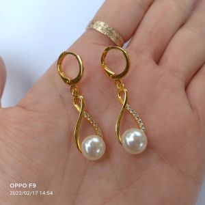 Khuyên Tai Ngọc Trai Vàng 24k Cực Sang