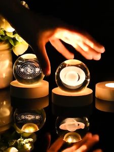 3D crystal ball night lamp Moon USB light table crystal lamp LED birthday Wedding gift Christmas Pre