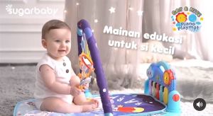 Sugar Baby Piano Playmat Day and Nite with Projector | Sugarbaby Mainan Bayi Baby Piano Playmat