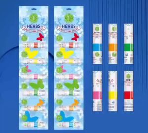 Herbs Nasal Inhaler 2 in 1 for Reliefing Nasal Congestion and Aromatheraphy Oil (1pcs) Product of Thailand