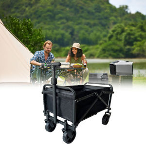 Outdoor Camping Trolley Portable Camp Fishing Camping Folding Trolley Beach Lightweight Camping Trolley Shopping Travel Trolley