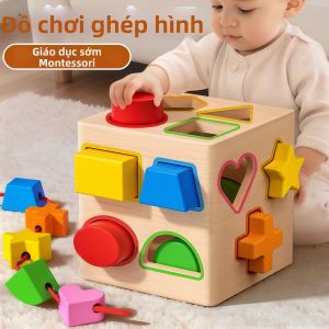BICITU | Đồ Chơi Giáo Dục Nhận Biết Màu Sắc Và Kích Thước Khối Gỗ