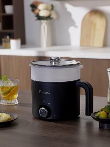 MEEVIDA 1.8L Portable Non Stick Electric Pot Mini Rice Cooker Frying Pan Electric Cooker Multifunction Cooking Pot Periuk Nasi With Steamer 电煮锅