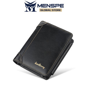 MENSPE Fashion Three Fold Wallet Mens Short Wallet Soft PU Trifold Wallet Casual Large Capacity Wallet Multi-card Pocket Wallet Male Vintage Purse Business Wallets Travel Purses Hand Bag Purse