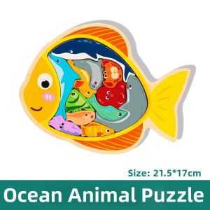 Educational Wooden 3D Puzzle Toys for Toddlers