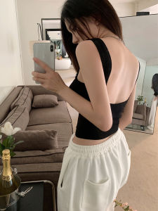 CHOUXIE | Fashionable Sleeveless Vest With Padded Bra Design Back Beauty