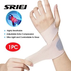 SRIEI 1PC Slim Wrist Support Strap Adjustable Wrist Wrap for Men Women Wrist Pain Relief Tenosynovitis Arthritis Gloves Wrist Support