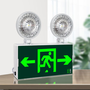 LED Double-Head Safety Channel Two-in-One Emergency Light Corridor Evacuation Indicator Light Sign Safety Exit Light