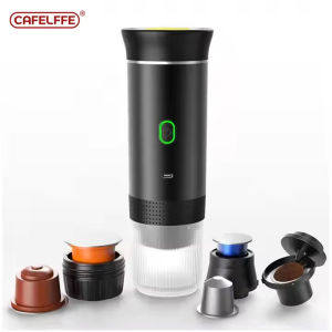 Cafelffe 3 in 1 Wireless Portable Coffee Machine 20 Bar Multi-Function Espresso Machine Hot/cold Brew Coffee Maker Compatible with Ground CoffeeNespresso/Dolce Gusto Capsule for Vehicle Travel Home Office