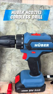 HUBER HCD2113 Drill Cordless 21V (LITHIUM BATTERY) / Mesin Bor Tangan Baterai Portable Tanpa Kabel dengan 2 Battery dan BMC Box
