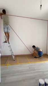 👍1000G👍Latex Wall Paint for Renovation - Colorful Background Wall Paint in White/Pink/Yellow/Blue/Green/Gray Self-Applying Interior Paint for Home Use