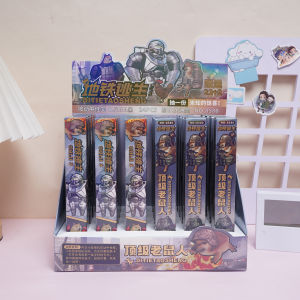 High Capacity Quick Dry Click Pen Creative Black Water Pen for Students Business Supplies Daily Writing Cartoon Elegant Elite Chicken Eating Mouse Pen