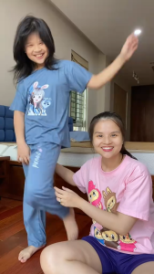 Bộ Đồ Thun Cotton Cho Bé Ngắn Tay Quần Dài Bộ Áo Cộc Quần Dài In Họa Tiết + Quần Dài Xinh Xắn Dành Cho Bé   MÃ B