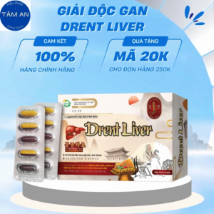 Viên Uống Giải Độc Gan Drent Liver Hộp 60 Viên - Bảo Vệ Gan Thanh Nhiệt Mát Gan Giải Độc Cơ Thể