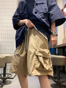 Quần Short Nam Nhanh Khô Mùa Hè Quần Dài Năm Túi Rộng Rãi Thường Ngày Quần Áo Công Sở Phong Cách Đường Phố Quần Ống Đứng