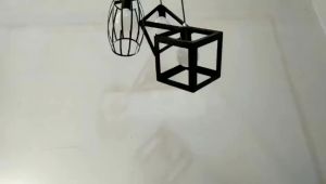 Pendant Light 3 Head Wrought Iron Geometric Chandelier American Retro Industrial Ceiling Light Bar Restaurant Light Decorative Lighting personality creative ceiling lamp