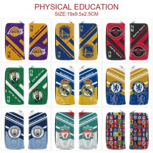 Full Color Printing Zipper Waterproof Long Wallet Nba Basketball Team Premier League Club Peripheral Wallet Ticket Holder Clutch Coin Purse