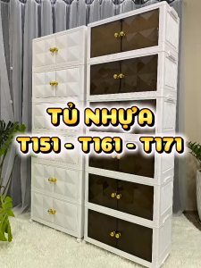 Tủ Nhựa Gấp Gọn Tủ Nhựa Đựng Đồ Đa Năng Tiện Ích Dễ Lắp Ráp V-BABY T151 T161 Và T171